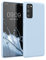 kwmobile Hülle kompatibel mit Samsung Galaxy S20 FE Hülle - weiches TPU Silikon Case - Cover geeignet für kabelloses Laden - Hellblau