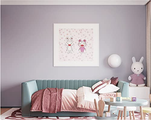 Violet Clair Papier Peint intissé 9,5 m x 0,53 m Couleur Unie Modernes Minimaliste Papier Peint 3D Plaine Papier peint non-tissé pour Chambre Salon TV Fond