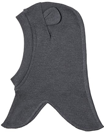 Name It Baby-Jungen NBMWILLIT Wool Balaclava W/Ears XXIII Hut, Vetiver, Grau (Iron gate), 34/39