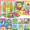Mosaik Steckspiel für Kinder,Steckmosaik mit 46 Steckperlen und 12 Bunten Steckplätte,Montessori Spielzeug ab 2 3 4 Jahre,Pädagogische Baustein Set,Mosaik Bastelset Kinder Spielzeug für Jungen Mädchen