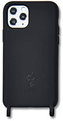 ETUUI Silk Hook Hülle iPhone 14 pro Black - hochwertige Schutzhülle, Rundumschutz Handyhülle