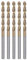 HARFINGTON 5pcs Twist Drill Bits 3mm Titanium Coated (HSS-E) M42 High Speed Steel 8% Cobalt Straight Shank for Stainless Steel Aluminum Alloy Metal
