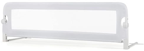 RELAX4LIFE Barrera Seguridad Niños Cama Plegable 105/120/150cm, Barandilla Cama Niño Abatible de Metal y Tela Oxford con Malla Transpirable para Camas Individuales y Dobles (Blanco, 150x40x42cm)