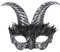 Smiffys Masque pour les yeux du diable avec cornes