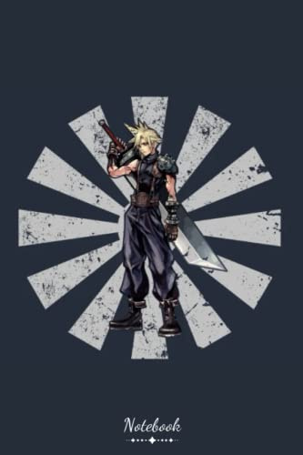 Cloud Strifee Retro Japanese Final Fantasy Notebook: 120 Blank Lined Pages (6 x 9) - Notebook and Journal Writing