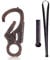 Ahiller Carabiner Keychain Clip Set, Double Lock Designed and Tungsten Steel Tip, Alloy Key Fob with Two Lanyards for Camping, Hiking, Fishing, Outdoor Survival [Red Brass]