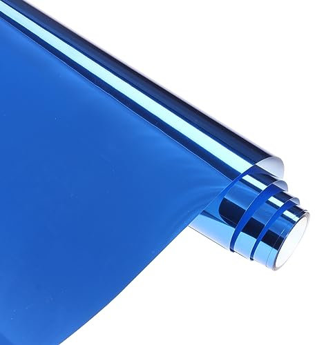 HTVSTD Blue HTV Metallic HTV Vinyl Roll - 12*8ft Blue HTV Heat Transfer Vinyl Metallic Iron On Vinyl Dark Blue HTV Vinyl for T-Shirts Compatible with Silhoutte Cameo Or Cricut, STD-H-0025