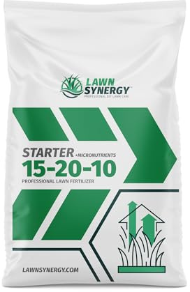 Starter Fertilizer 15-20-10 – (25 lbs.) High Phosphorus Lawn Food for New Grass Seed & Sod – Promotes Fast Root Growth, Stronger Germination & Early Green-Up – Professional Grade Lawn Fertilizer