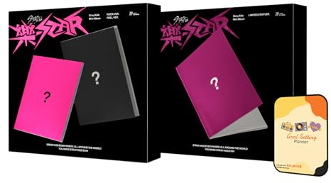 Stray Kids Album - 樂-STAR ROCK + ROLL + Limited Star (3 ver.) Full Album Set+Pre Order Benefits+BolsVos Exclusive K-POP Inspired Digital Planner, Sticker Pack for Social Media