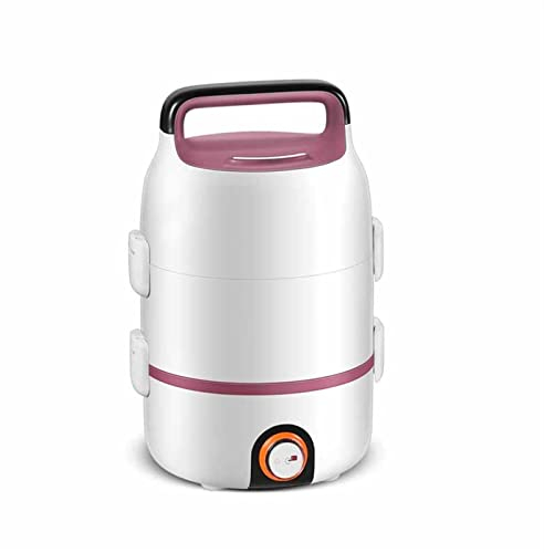 TEmkin Lunch Box Elettrico, Scaldavivande Ad Alta Potenza da 200 W, Microonde Portatile per Auto, Casa, Ufficio, Lunch Box a 2 Livelli per Impiegati