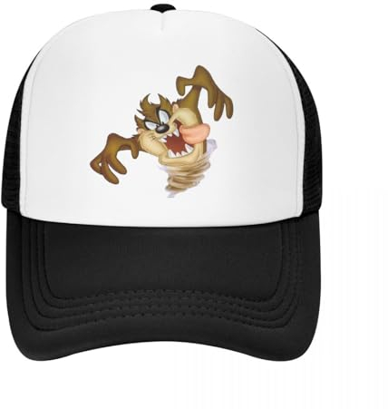 VIDOJI Baseballkappe Benutzerdefinierte tasmanische Teufel Baseballkappe für Männer Frauen Verstellbare Karikatur Comic Trucker Hut Sport