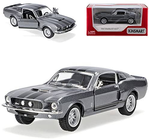 Ford Mustang Shelby GT-500 1967 I 2. Generation Coupe Grau mit schwarzen Streifen ca 1/43 1/36-1/46 Modell Auto