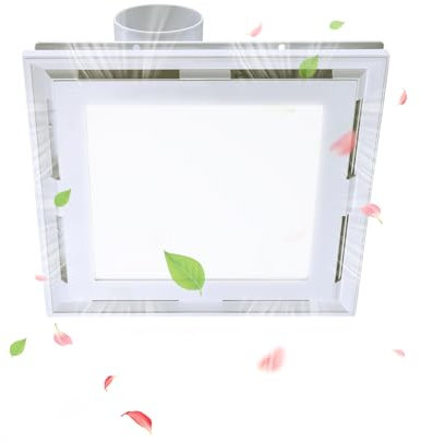 Bathroom Extractor Fan with Light 100mm, 4 Bathroom Fan Bathroom Extractor Fan Envirovent Silent, Shower Extractor Fan with Light for Room Bedroom Kitchen Bathroom