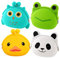 WRITWAA 4pièces Porte-Monnaie Silicone pour Garçon Fille Style Cartoon Rangement Pratique pour Monnaie pour Apprendre à Économiser