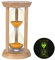Sanduhr-Glas-Timer, hölzerne Sanduhr, zehn Minuten Bunte Sanduhr, 13,5 cm x 7,5 cm leuchtende Sanduhr, leuchtet nachts, Sanduhr-Timer, Tischdekoration, geeignet zum Kochen,Zähneputzen (orange)