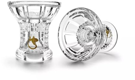 Dschinni Apollon Shisha Kopf Glas Phunnel Laborglas 3.3 inkl. V2A Edelstahl MOD | Massiver Glaskopf für HMD & Alufolie | Hitzebeständig