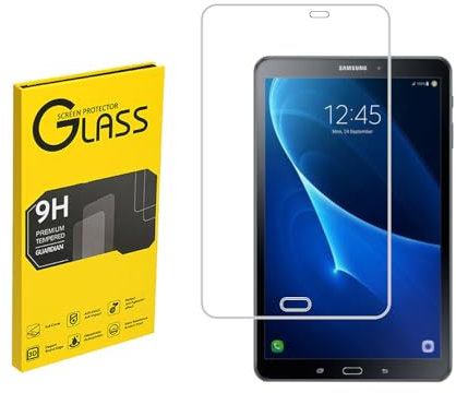Protezione dello schermo in vetro temperato progettata per Samsung (TBA A 10.1 2016) T585/T580, pellicola temperata ad alta definizione, durezza 9H, antigraffio, sensibile al tocco.
