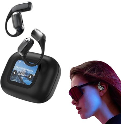 Xp2 Over The Ear Wireless Earbuds - True Wireless, Open Ear, Led Display, Noise Reduction, High Sound Quality, Waterproof for Running, Sports & Workouts