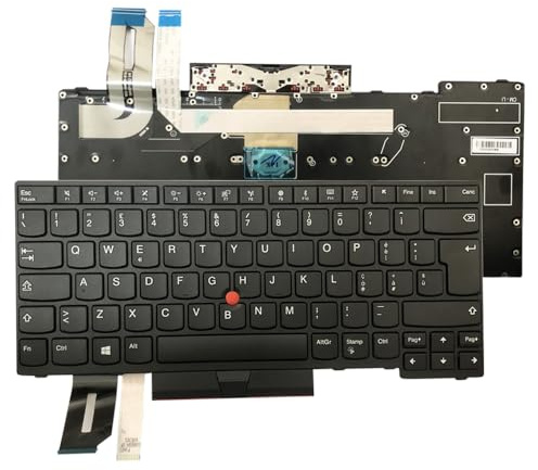 HSSDTECH Tastatur ohne Hintergrundbeleuchtung (italienisches Layout) für Lenovo ThinkPad E480 E485 T480s L480 L490 L380 QWERTY-Tastatur mit Tasten O/à/u/y/è