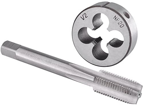 Set di maschi e filiere UNF da 1/2-20 destro, maschio for filettatura a macchina UNF da 1/2 x 20 e filiera tonda