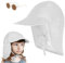 BSBUY Sombrero de Sol Infantil, Gorro de Playa y Gafas de Sol con Protección UV UPF 50+ Transpirable, Sombrero de Playa de Verano Ajustable, para Niños de 2 a 5 Años, Blanco