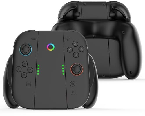 for Switch 2 Charging Grip, Magnetic Suction Charger Grip for Nintendo Switch 2 Joy-con Controllers, Comfort Ergonomic Design Controller Holder with USB Type C Cable
