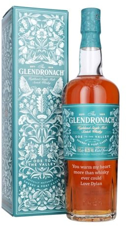 Personalised Glendronach Ode to the Valley Single Malt Scotch Whisky Gift for Men | Custom Engraved Whisky Bottle | Glendronach Ode Valley Custom Engraving | Gift for Birthday, Xmas, Anniversary 70cl
