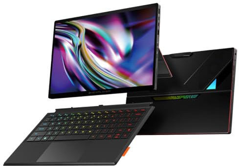 OneXPlayer Super X Tablette de jeu avec AMD Ryzen AI Max 395, carte graphique Radeon 8060S, écran OLED 14 pouces 2,8 K 120 Hz, LPDDR5X 8000 MT/s, RAM allocatable 96 Go, clavier magnétique, 85,58 Wh