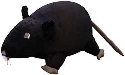 JunZheHub Souris En Peluche, Jouet, Décoration pour La Maison, Objet de Collection pour Enfants, noir