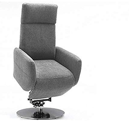 Cavadore TV-Sessel Cobra mit 2 E-Motoren und Aufstehhilfe / Elektrisch verstellbarer Fernsehsessel mit Fernbedienung / Relaxfunktion, Liegefunktion / bis 130 kg / M: 71 x 110 x 82 / Hellgrau