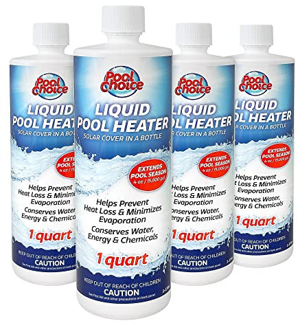 Pool Basics 2706PB-04 Heat Trapper Pool Solar Blanket In A Bottle Liquid Solar Cover, 1-Quart, 4-Pack