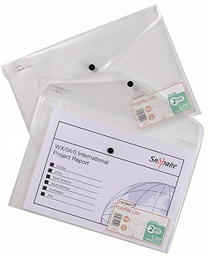 Snopake 15412 - Lite Polyfile Wallet File A4 Clear PK5
