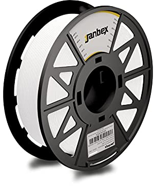 JANBEX Pla Filament 1.75 mm | 1kg Spule in Weiß | für 3D Drucker oder Stift | 3D-Drucker Zubehör | 1,75 mm Fillament auf der Rolle | Druck Fillamentum | Printer