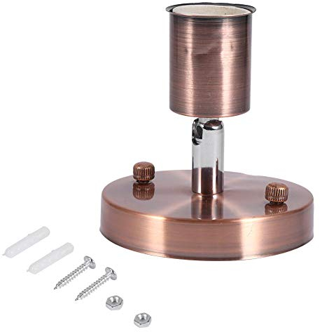 Zerodis E27 Lampenschirm Halterung, 180 Grad drehbarer Lampenfassung Adapter Vintage Deckenleuchte Wandleuchte Lampenfassung Sockel Splitter Glühbirnen Halter(Messing)