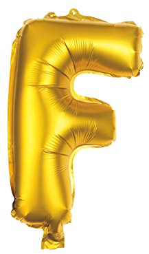 Alsino XXL Folienballons Luftballon Heliumballon Buchstabenballon A-Z Gold 80 cm Party Geburtstag Hochzeit, Variante wählen:BAL-175 Buchstabe F