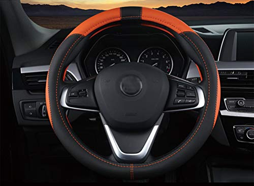Mayco Bell Classic Car Lenkradbezug Vier Abschnitte Medium 15 Zoll Fit Für Die meisten Auto Orange