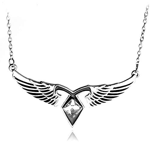 VAWAA Fashion Women Film Schmuck Mortal Instruments City of Bones Ashes Angel Wings Power Rune Pendant Choker