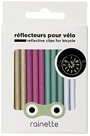 Rainette 12 Reflektierende Fahrradstöcke, Mehrfarbig