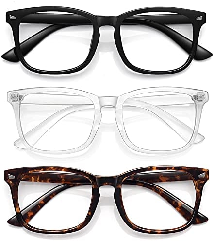 WOWSUN Blaulichtfilter Brille Unisex Nerd Nicht verschreibungspflichtige klare Linse Computer Blaulicht blockierende Brille