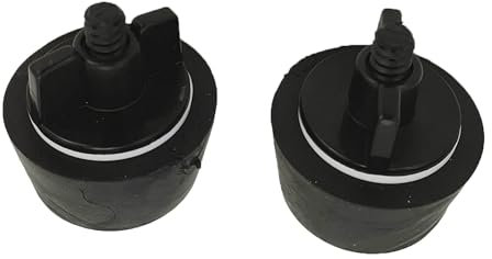 EDENEA - Bouchon Hivernage Piscine - Lot de 2 - Conique Diamètre Bas 53mm Haut 62mm - Idéal pour Traversée de Paroi Piscine Tubes PVC Pression - Caoutchouc - Expansion Molette Papillon