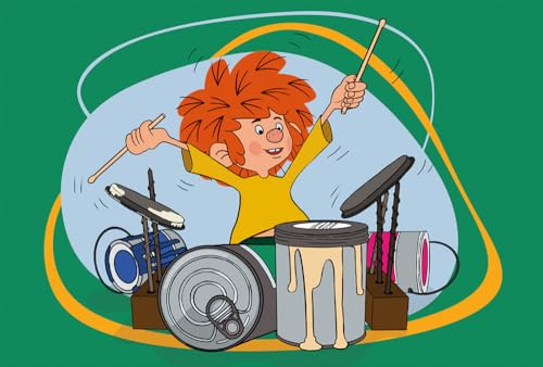 Schmidt Spiele 56491 Pumuckl spielt Schlagzeug, 60 Teile Kinderpuzzle