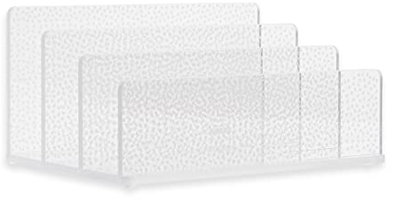 Designer Schreibtisch-Organizer, Briefsortierer von homeBLOCKrocks aus original PLEXIGLAS, Organizer für Briefe, Karten, Kartenständer, Tischorganizer für den Schreibtisch - tiny white triangles