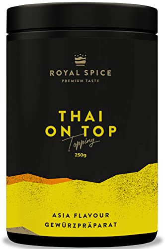 Royal Spice Thai on Top 250g - Asiatische Gewürzmischung mit asiatischen Aromen & intensivem Crunch - Perfektes Topping Asia Gewürz als Wok Gewürz und für Reis, Sushi, Gemüse & Thunfisch