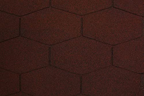 Gartenwelt Riegelsberger Premium Bitumenschindeln PRO S125 Dreieck 1 m² Rot mit Glasvlieseinlage Dachschindeln Schindeln