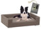 Rohrschneider Hundesofa Candy | Hundebett Couch für ultimativen Komfort | Hunde Kissen mit Rand ideal als Hunde Reisebett | Hundkorb und Hundebett kleine Hunde (Taupe)