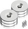 Wukong 6 Pieces Neodymium Magnets Strong 25 x 4 mm 15KG Force Super Strong Disc Magnet with 6 Screws for Crafts, Lockers, Tool Storage, DIY, Cabinet Doors, Wood