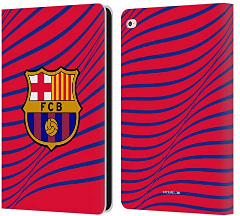 Head Case Designs Licenciado Oficialmente FC Barcelona Textura Gráficos Carcasa de Cuero Tipo Libro Compatible con Apple iPad Air 2 (2014)
