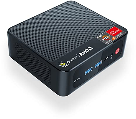 Beelink AMD Mini PC Ryzen 7 5825U(8C/16T,bis zu 4.5GHz), SER5 Pro Mini Computer, 32G DDR4 RAM/1TB M.2 PCIe3.0 SSD, 4K Triple Displays, DP1.4, HDMI, Type-C, WiFi6, BT5.2
