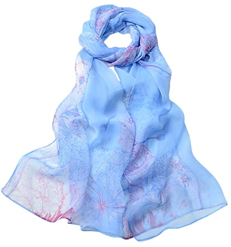 FAIRYGATE Schals für Damen Schal Stola Halstuch Tuch aus Chiffon für Frühling Sommer Ganzjährig Seidenschal Damen Elegant A4611