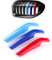KUNGKIC Front Kühlergrill Einfügen Trims Streifen Grills Dekoration Compatible with BMw Serie 3 G20 2019 2020 2021 2022 Zubehör Sports Style Exterior 3 Stück